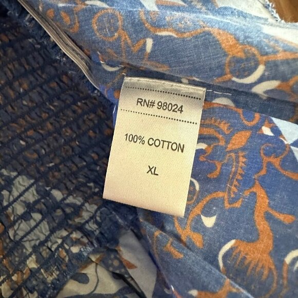 Anthropologie love the label Ruffled V-Neck Blouse XL - Picture 8 of 8